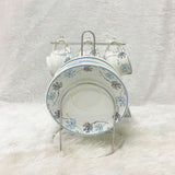 Di0363 Lp Elegant Designer Cup & Saucer Set with Stainless Steel Stand (Set of 12pc)