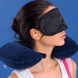 0505 -3-in-1 Air Travel Kit with Pillow, Ear Buds & Eye Mask