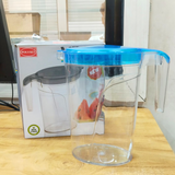 AM5663 Polyset Vega Jug - Transparent Jar with Plastic Lid, Drinking Beverage Jug