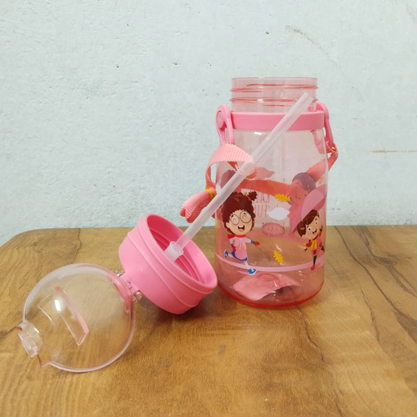 AM5545 Kids Water Bottle Antler Creative Cartoon Baby sippy Cups with Straws Leakproof