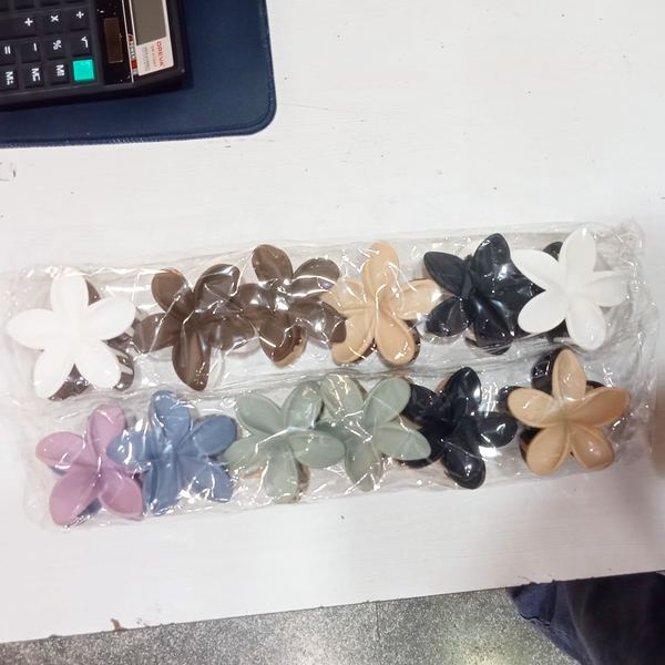 AM5619 Jumbo Flower Hair Claw Clips For Women/Girls (Pack of 1 Pcs, Multicolour)