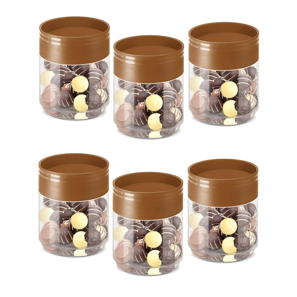 AM5802 Eliza 300ml Airtight Plastic Container Storage Jar (6 pcs) Set For Kitchen