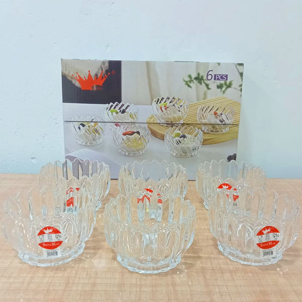 AM5964 Crystal Glass Ice Cream and Dessert Bowl - Set of 6 Pcs 150 ml