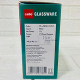 Di0002 Cello Fit & Fresh Clip-O Round Glass Storage Container - 400ml