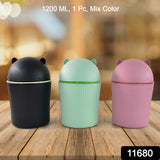 11680 Apex Mini Tabletop Dustbin (1 Pc / 1200 ML / Mix Color)