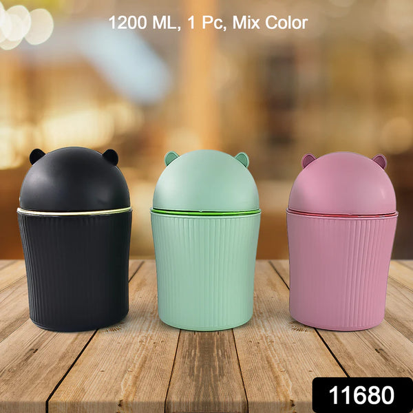 11680 Apex Mini Tabletop Dustbin (1 Pc / 1200 ML / Mix Color)