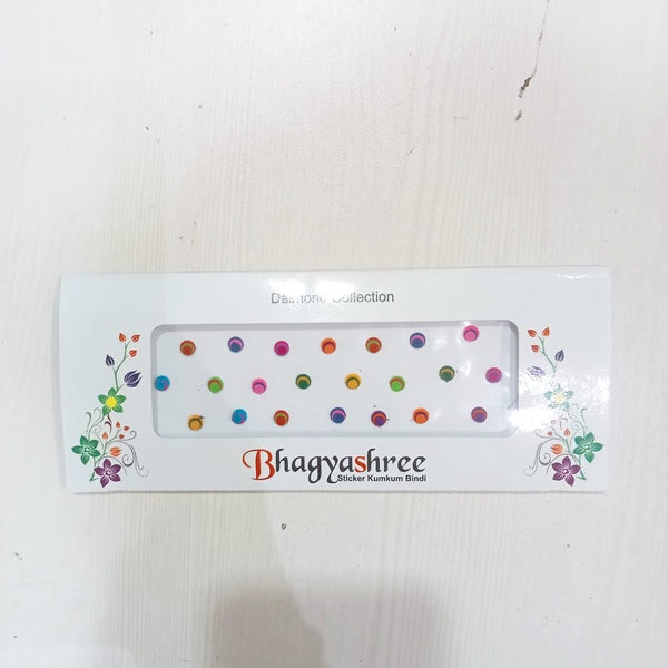 AM5635 Multi Design Stone Bindi Fancy Designer Bindi - Set of 1