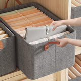 3666 Collapsible Foldable Cloth Basket with Handles