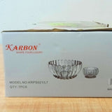 AM5983 Crystal Glass Serving Bowl (Multidesign)- Set of 1 Large & 6 Small Bowl-- KRPS041-L7 & KRPS021-L7 & KRPS031-L7)