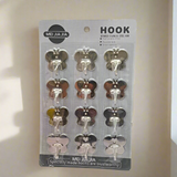 AM2182 Best Hook Butterfly Shape 12Pcs Steel Silver Hooks for Wall