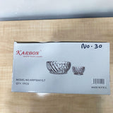 AM5983 Crystal Glass Serving Bowl (Multidesign)- Set of 1 Large & 6 Small Bowl-- KRPS041-L7 & KRPS021-L7 & KRPS031-L7)