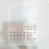 AM5636 Round Multicolor & Multi-Size Regular Bindi for Forhead - Set of 1