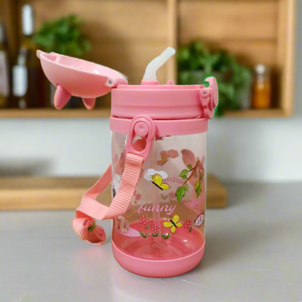 AM5544 Kids Water Bottle Antler Creative Cartoon sippy Cups with Straws Leakproof