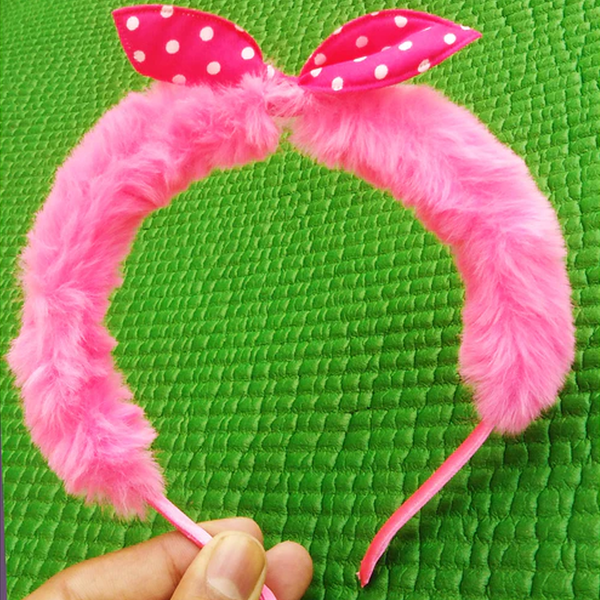 AM1039 Fancy Headband For Kids Girls Fur 1 Piece