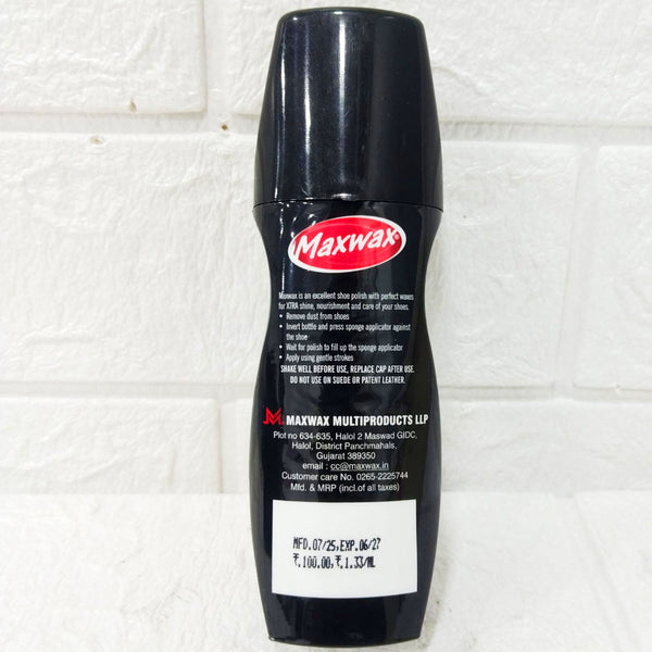 AM6148 Maxwax Liquid Shoe Polish – Black (75 ml)