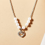 AM5774 Butterfly Pendant Necklace Pearl Jewellery and Pearl Earings- For Women Imitation Pearl Multilayer