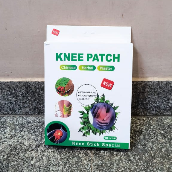 AM5047 Natural Knee Pain Relief Patches - Heating Herbal Patches for Back, Neck, Shoulder, Joints - No Side Effect (Pack of 10)