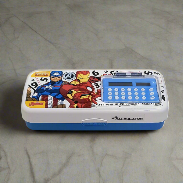 AM5536 Joyful Inbuilt Calculator Avenger Theme  Pencil Box
