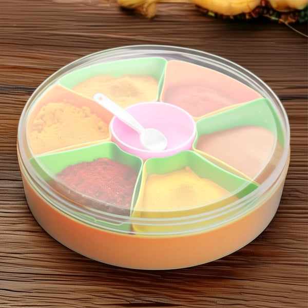 AM5795 Multipurpose Masala Box With Spoon (7 Compartments)