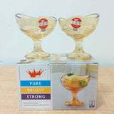 AM5996 Elegant Glass Ice Cream & Dessert Bowl 2 Pcs (SMIC-632-L2G & SMIC-632-L2B)
