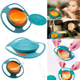 0617 Portable Non Spill Feeding Toddler Gyro Bowl 360 Degree Rotating Dish