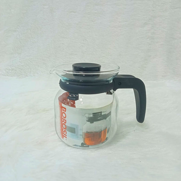 AM6164 Borosil 350 ml Glass Carafe with Strainer in Lid - Black