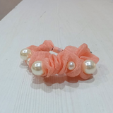 AM5623 Pearl Scrunchies Hair Ring Bands- Ropes Hair Elastic Bracelet Ponytail Holder Hair Accessories