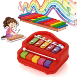 17799 2 IN 1 BABY PIANO XYLOPHONE TOY FOR TODDLERS, BABY KIDS GIRLS BOYS 3+ YEARS (1 PC)