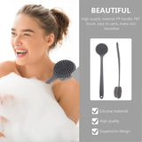 14219 Silicone Back Scrubber Brush with Long Handle (1 Pc)