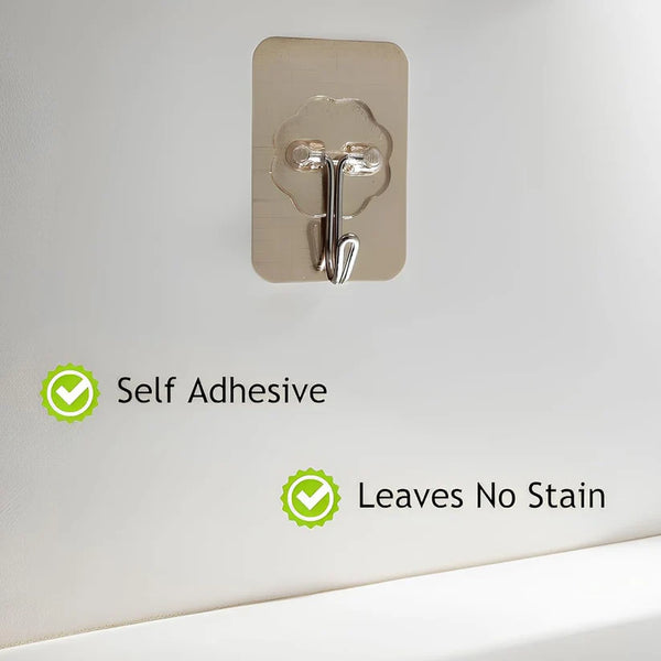 15255 Plastic Adhesive Sticky Waterproof and Oil Proof, Wall Hook (5.5×3.5 Cm)