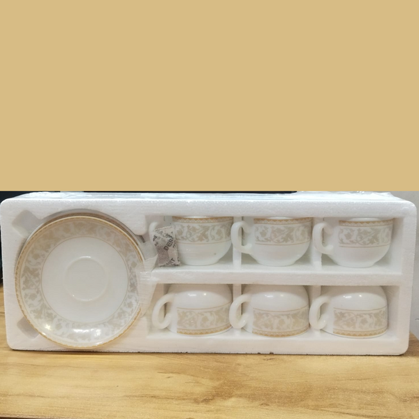 AM5671 Cello Divine Costa Multi-Design Cup & Saucer (Set of 6 Pcs)