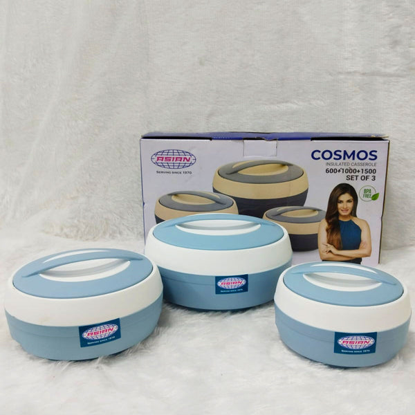 AM6180 Asian Cosmos Insulated Casserole Set of 3 (600ml + 1000ml + 1500ml)