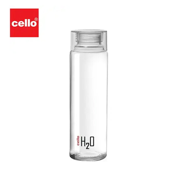 AM5438 Cello H2O Glass Fridge Water Bottle with Plastic Cap - 500Ml