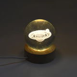 13607 Astronaut 3D Crystal Ball lamps With Wood Base (1 Pc)
