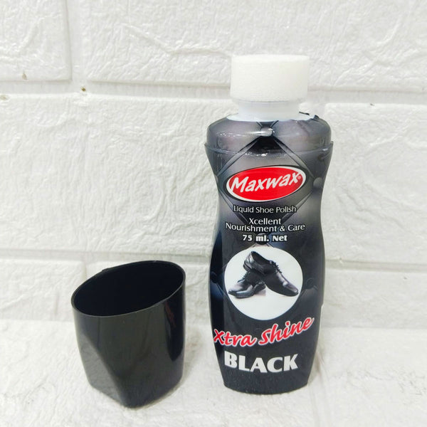 AM6148 Maxwax Liquid Shoe Polish – Black (75 ml)