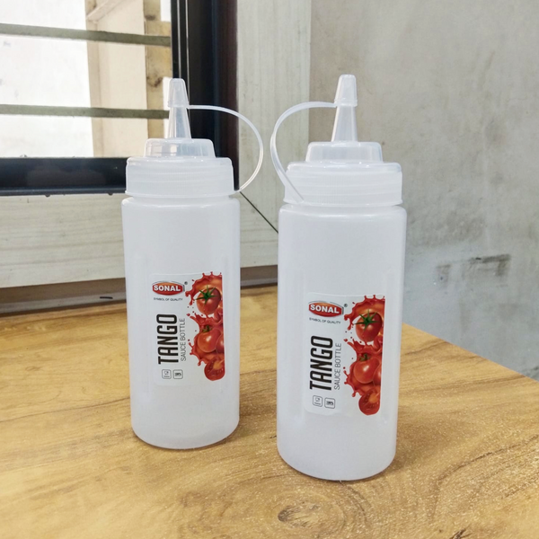 AM5724 Sonal Tango Sauce Squeeze Bottle (Small) - Pack of 2 pcs - For Chatni, Vinegar, Oil, Dispenser Bottles