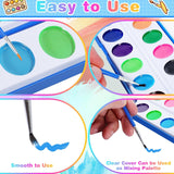 AM5908 Watercolors Paint Box with Paint Brush Kit - 16 Colors