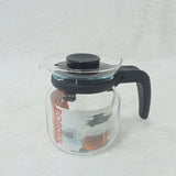 AM6165 Borosil 650 ml Glass Carafe with Strainer in Lid - Black