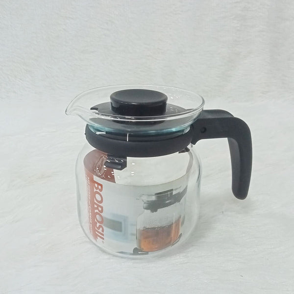 AM6165 Borosil 650 ml Glass Carafe with Strainer in Lid - Black
