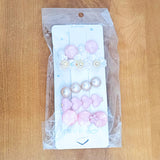 AM5004 Blubby Pearl Hair Clips, Hair Clips for Women, Acrylic Resin Hair Clips, Alligator Bobby Pins, Fashion Geometric Hairpins