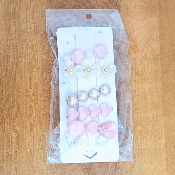 AM5004 Blubby Pearl Hair Clips, Hair Clips for Women, Acrylic Resin Hair Clips, Alligator Bobby Pins, Fashion Geometric Hairpins