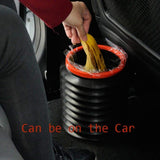 0237R  Foldable Storage Bucket, Water Container & Dustbin Multiuse Bucket For Home, Car & Kitchen Use Bucket
