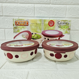 Di0059 Joyful Ceramica 2-Piece Container Set – 750 ml Each, Durable & Elegant Storage
