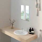 3112 Square Shape Adhesive Mirror Sticker -(Size-30cm x 40cm) For Wall ,On Tiles, Bathroom, Bedroom, Living Roomm Basin Stickers