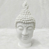 AM6246 Small White Buddha Head Sculpture – Peaceful Home Décor