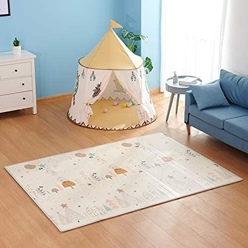 AM5419 Folding Foam Double Sides Baby Play Mat-(1.5mtrx2mtr) for Kids Baby
