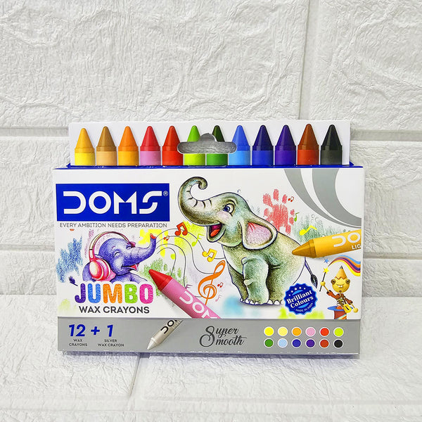 AM6082 DOMS Jumbo Wax Crayons 13 Shades