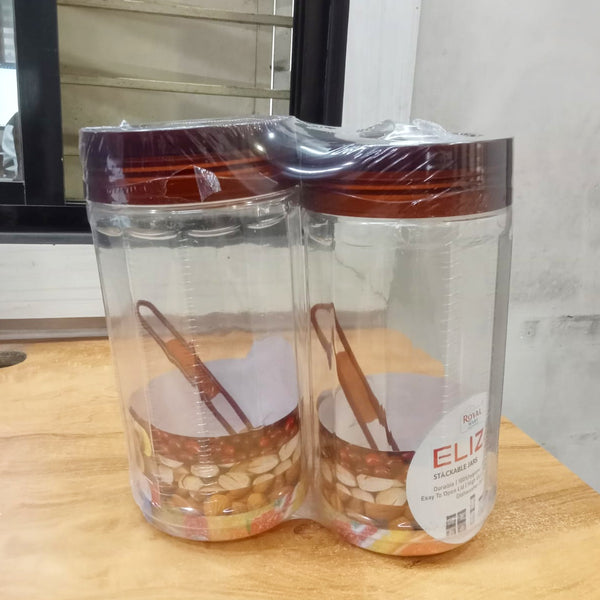 AM5800 Royal Eliza Transparrent Container Jar Set of 2 - 2500 ml