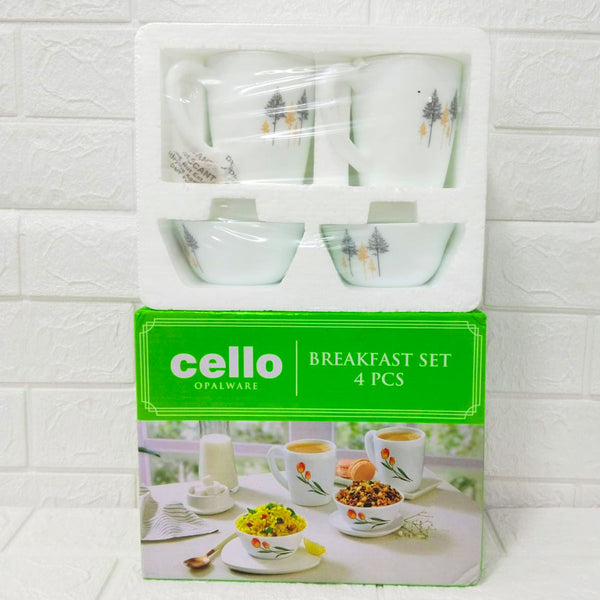 Di0231 Cello Breakfast Set 4-Piece Cup & Bowl Set