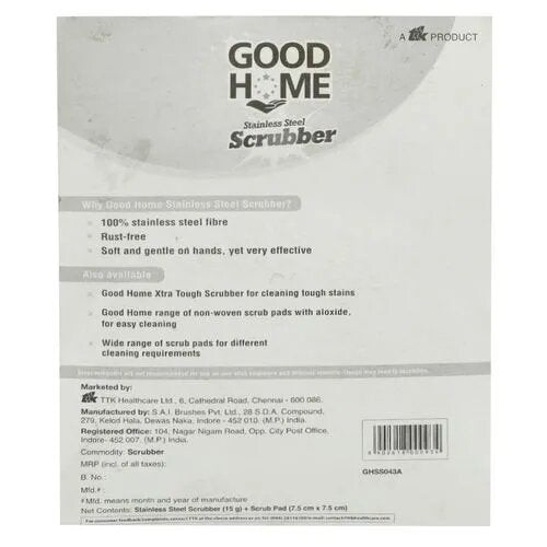 AM0684 Good Home Stainless Steel Scrubber - Magnetic Grade 15 g